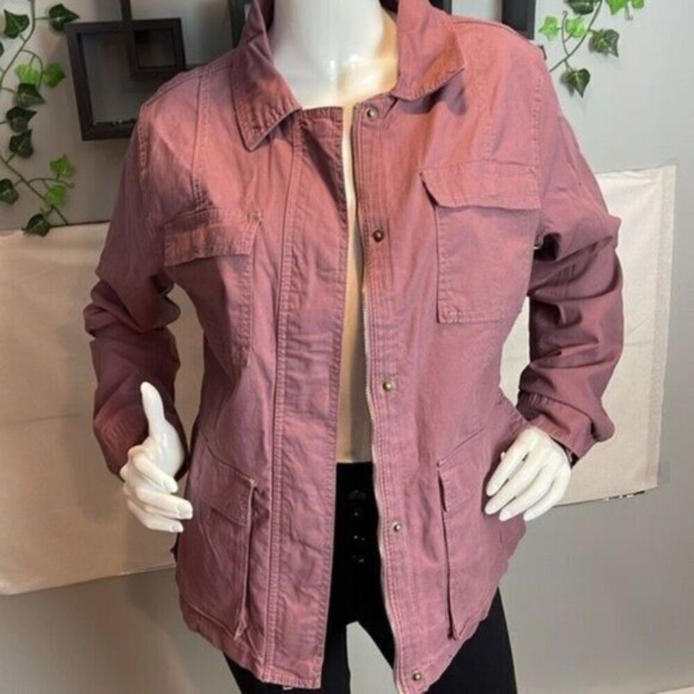 Universal Thread Denim Utility‎ Jacket Purple Siz… - image 1